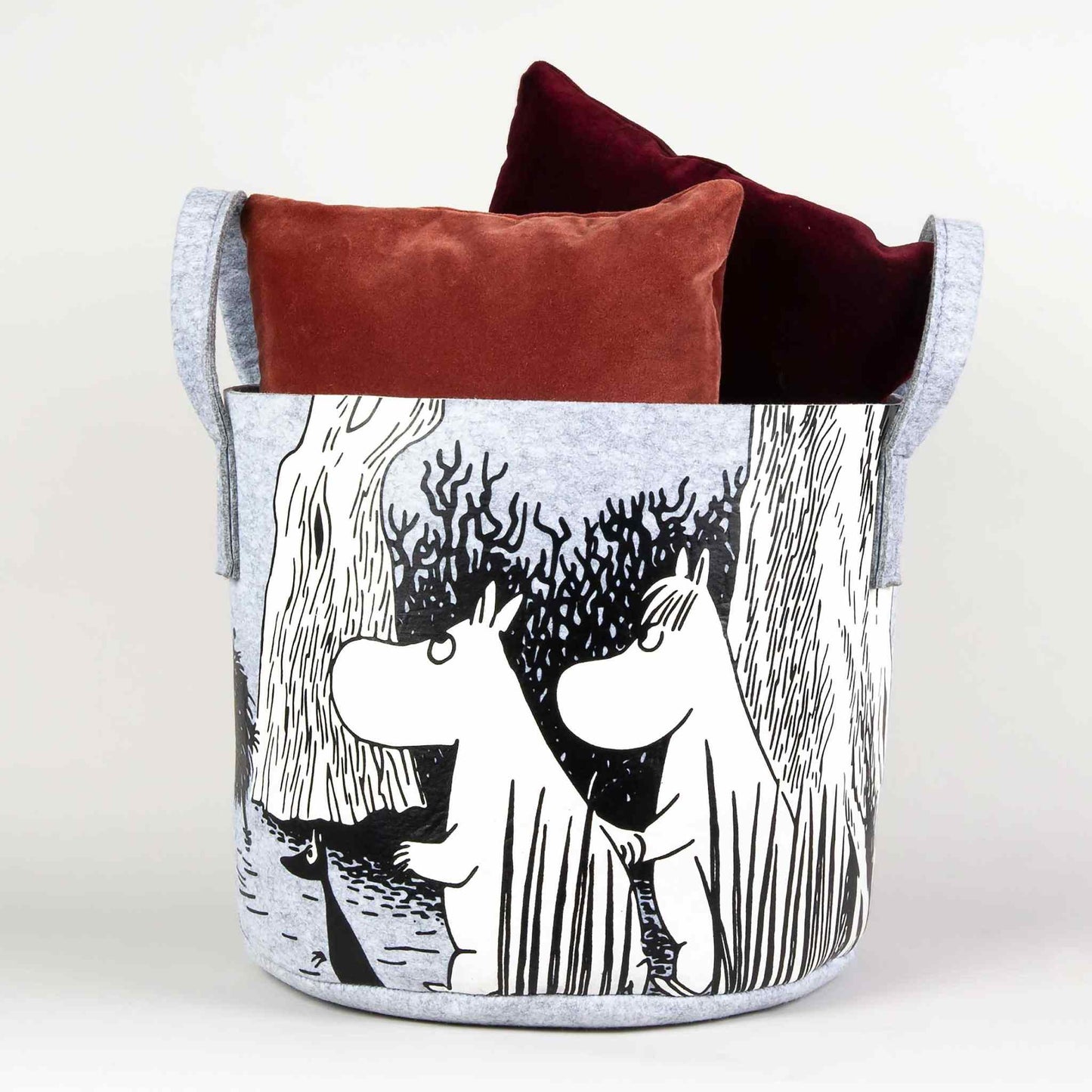 Muurla Mumins Blumenfeld Aufbewahrungskorb aus recyceltem PET Höhe 24 cm Ø 30 cm