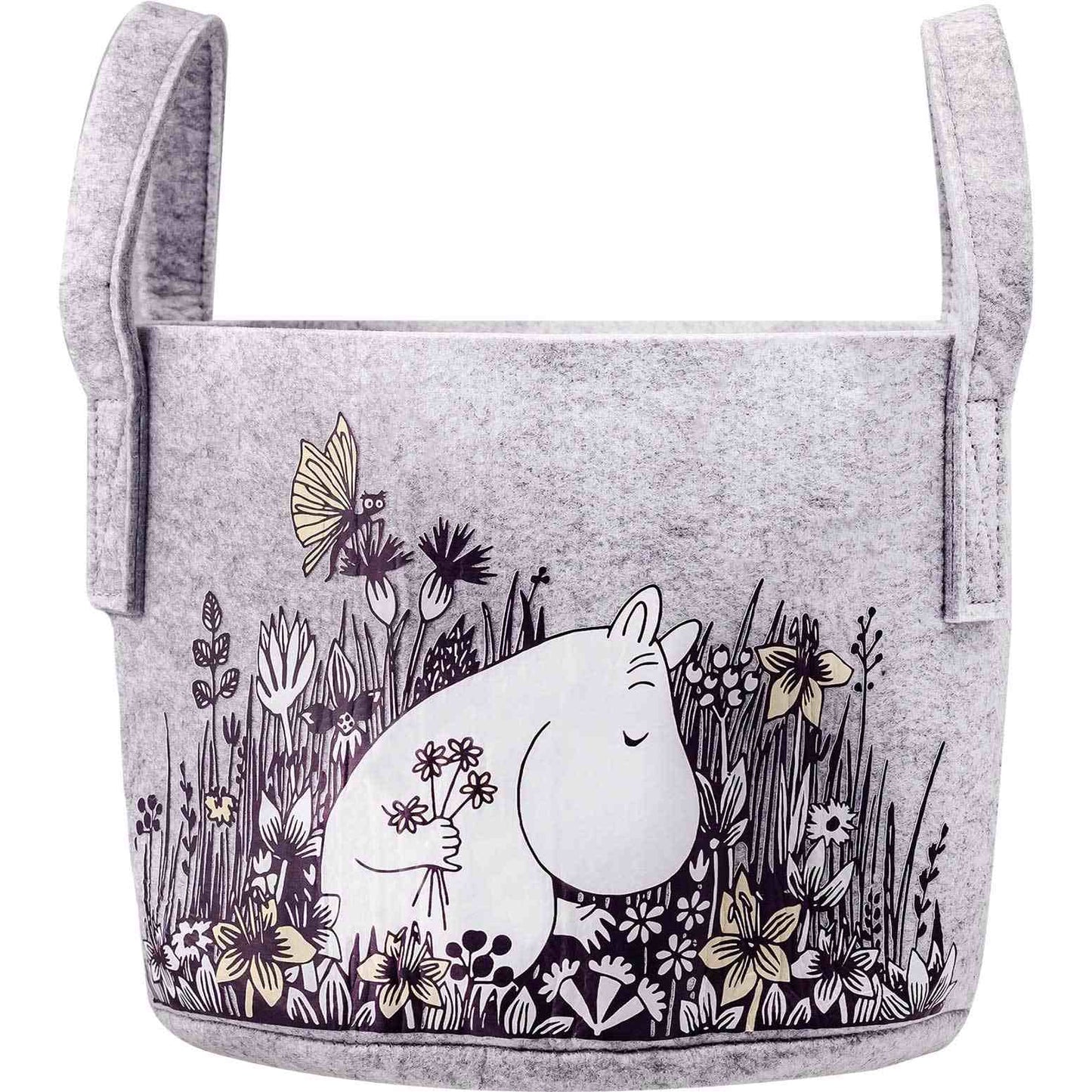Muurla Mumins Blumenfeld Aufbewahrungskorb aus recyceltem PET Höhe 24 cm Ø 30 cm