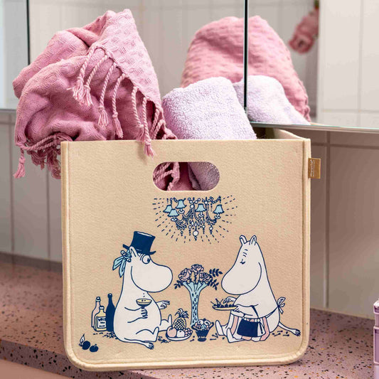 Muurla Mumins Nachttreffen Aufbewahrungskorb aus recyceltem PET 33x31x33 cm