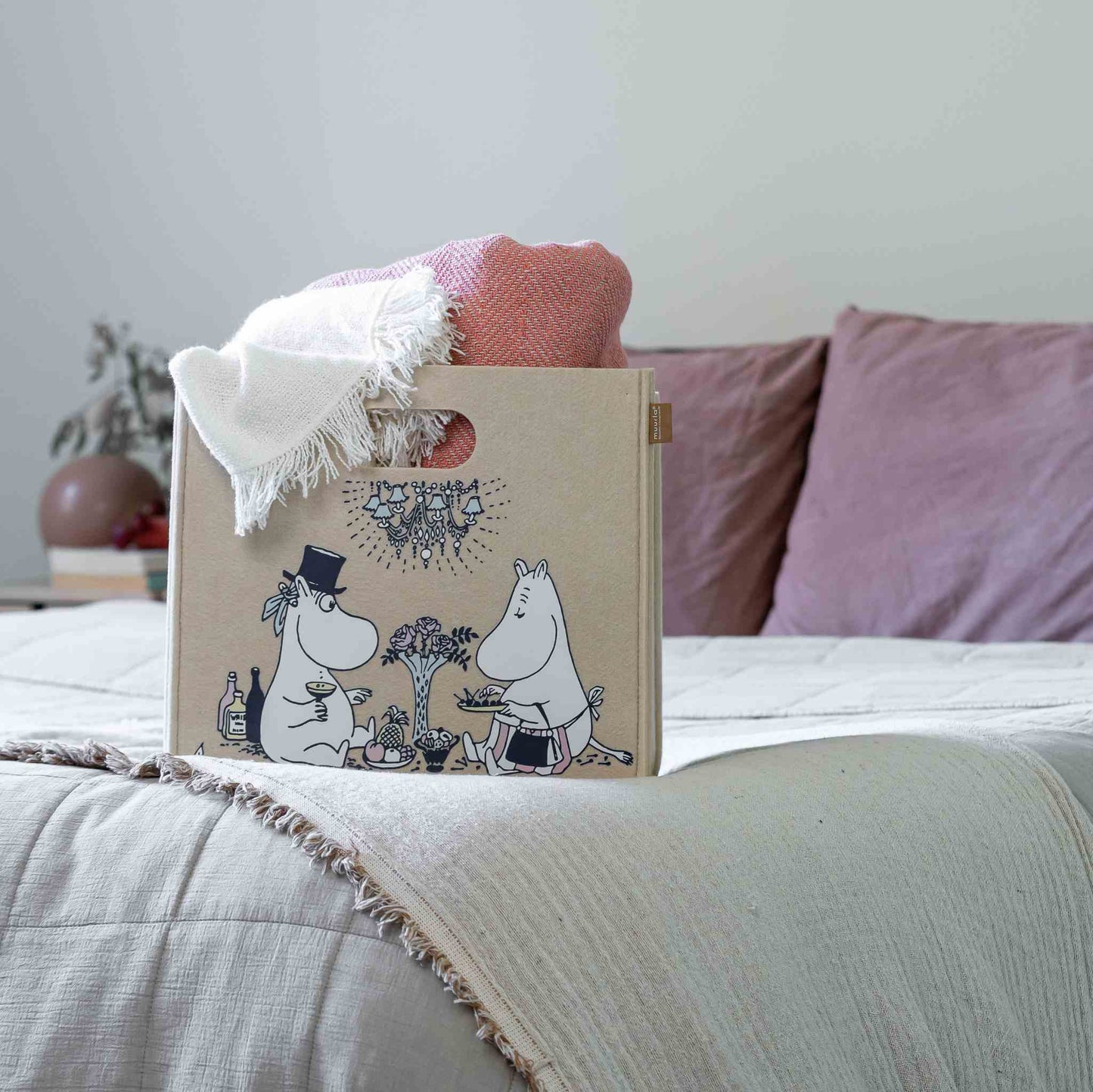 Muurla Mumins Nachttreffen Aufbewahrungskorb aus recyceltem PET 33x31x33 cm