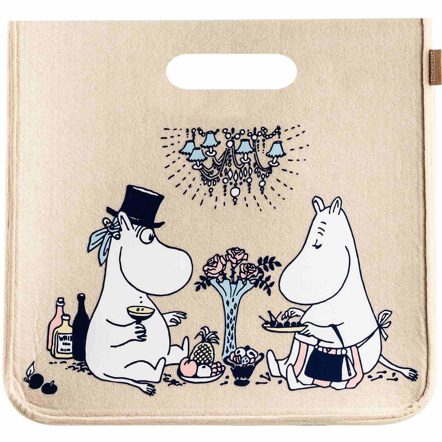Muurla Mumins Nachttreffen Aufbewahrungskorb aus recyceltem PET 33x31x33 cm