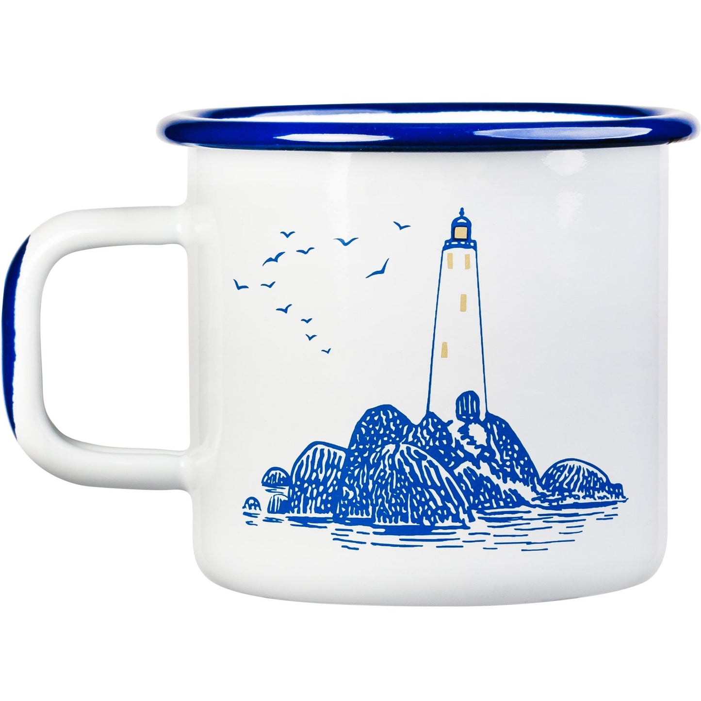 Muurla Mumins Segler Tasse  0,37 l Emaille weiß, blau