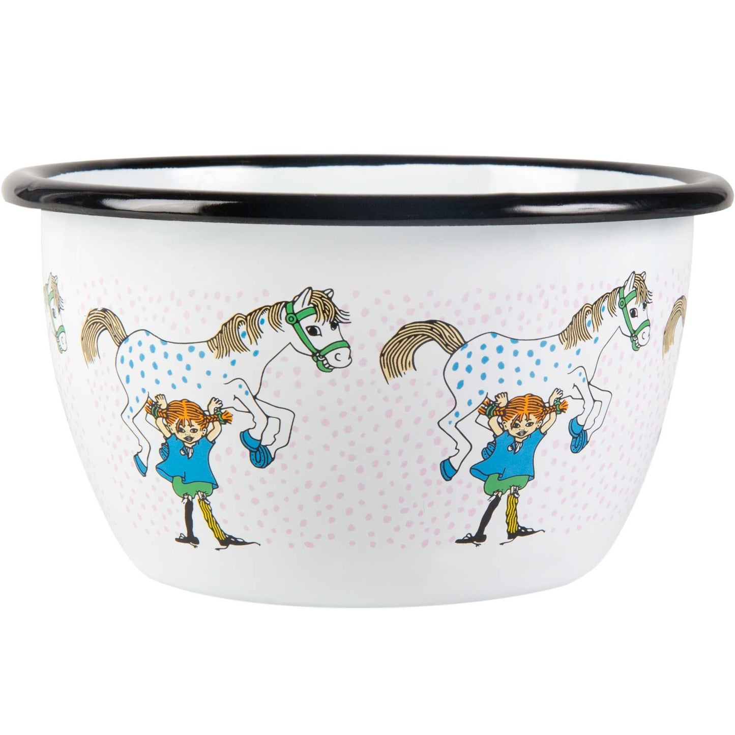 Muurla Pippi Langstrumpf Pippi und Pferd Schüssel Emaille 0,6 l