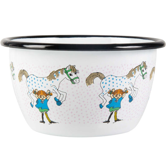 Muurla Pippi Langstrumpf Pippi und Pferd Schüssel Emaille 0,6 l