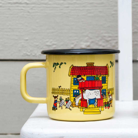 Muurla Pippi Langstrumpf Villa Kunterbunt Tasse  Emaille 0,37 l