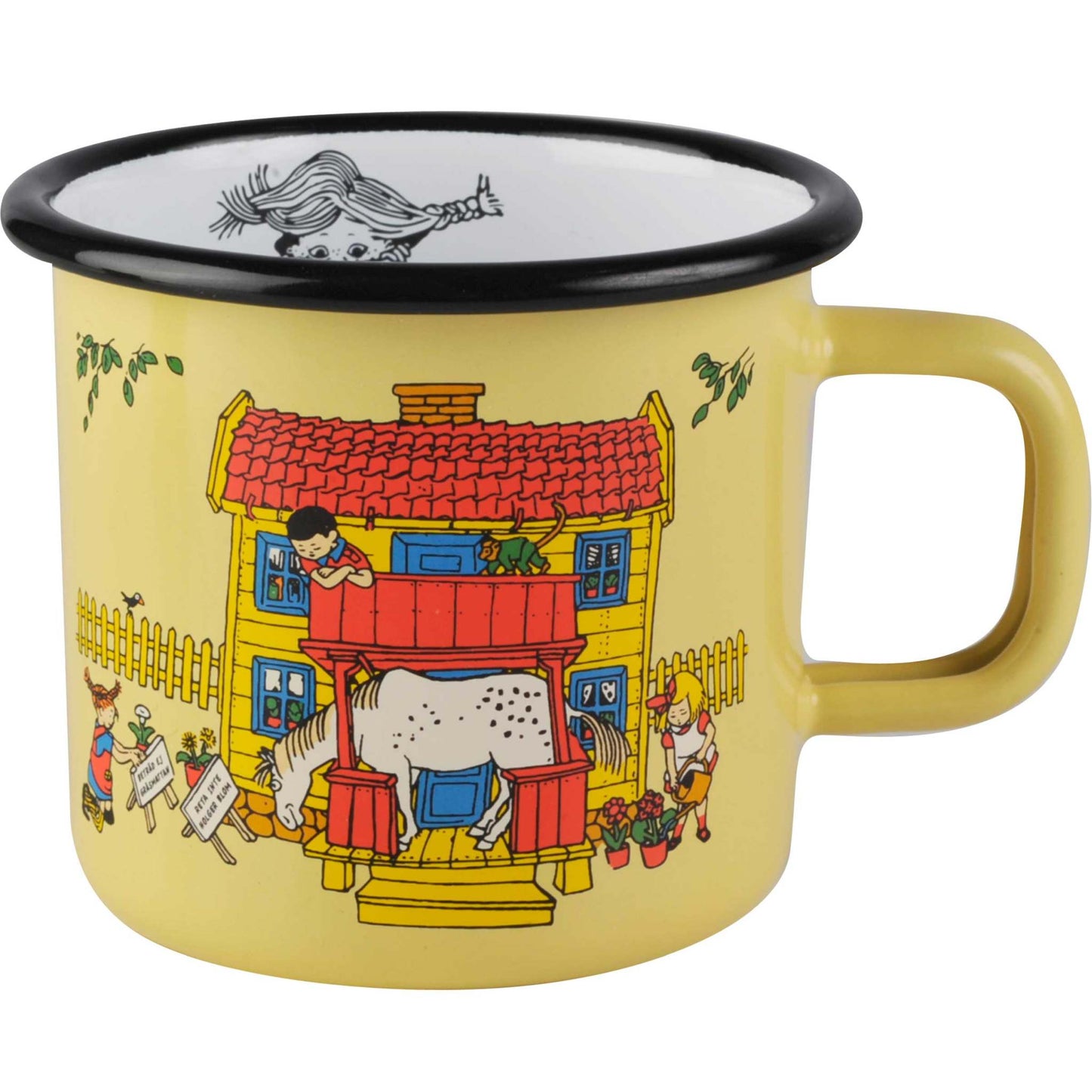 Muurla Pippi Langstrumpf Villa Kunterbunt Tasse  Emaille 0,37 l