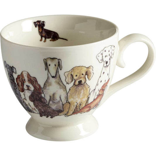 Nääsgränsgården Hunde Tasse  0,4 l weiß, mehrfarbig