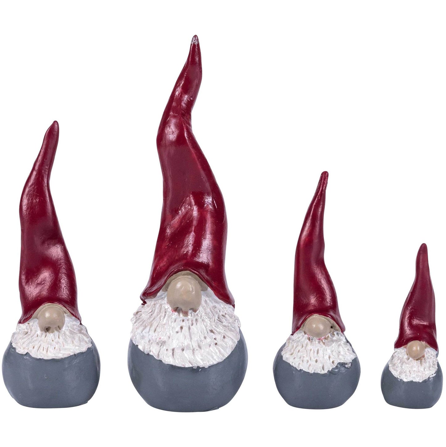 Nääsgränsgården Tomte Hoher Hut Set 4 Stk. Höhe 4,5 bis 10 cm