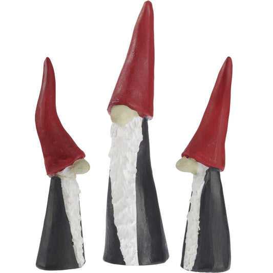 Nääsgränsgården Tomte Hoher Hut Set 3 Stk. Höhe 2 x 7 cm, 1 x 9 cm
