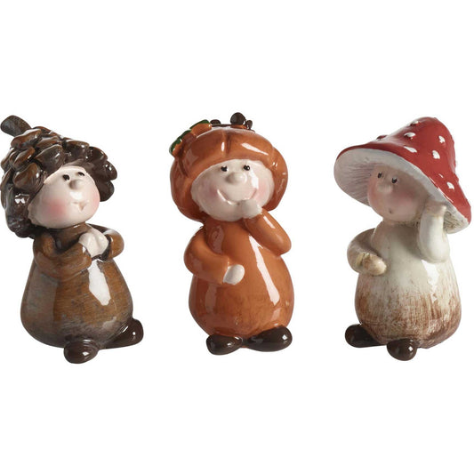 Nääsgränsgården Wichtel Pilze Höhe 5 cm braun, rot 3 Stk.
