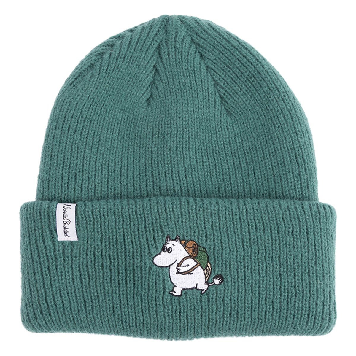 Nordicbuddies Mumins Beanie Mumin mit Rucksack Stickerei dunkelgrün