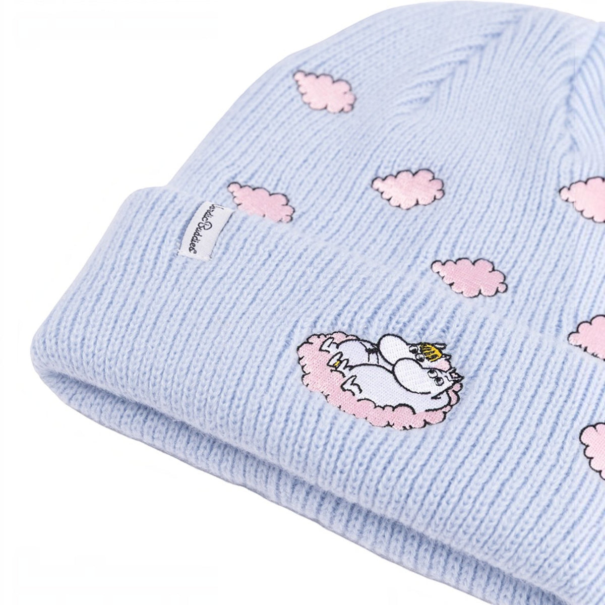 Nordicbuddies Mumins Beanie Mumin & Snorkfräulein auf Wolke Wolken-Stickerei hellblau - Ansicht 2