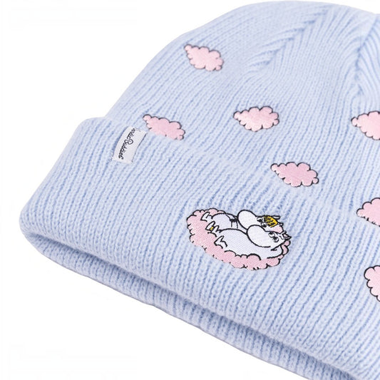 Nordicbuddies Mumins Beanie Mumin & Snorkfräulein auf Wolke Wolken-Stickerei hellblau - Ansicht 2