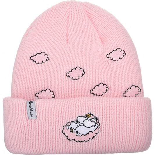 Nordicbuddies Mumins Beanie Mumin & Snorkfräulein auf Wolke Wolken-Stickerei rosa