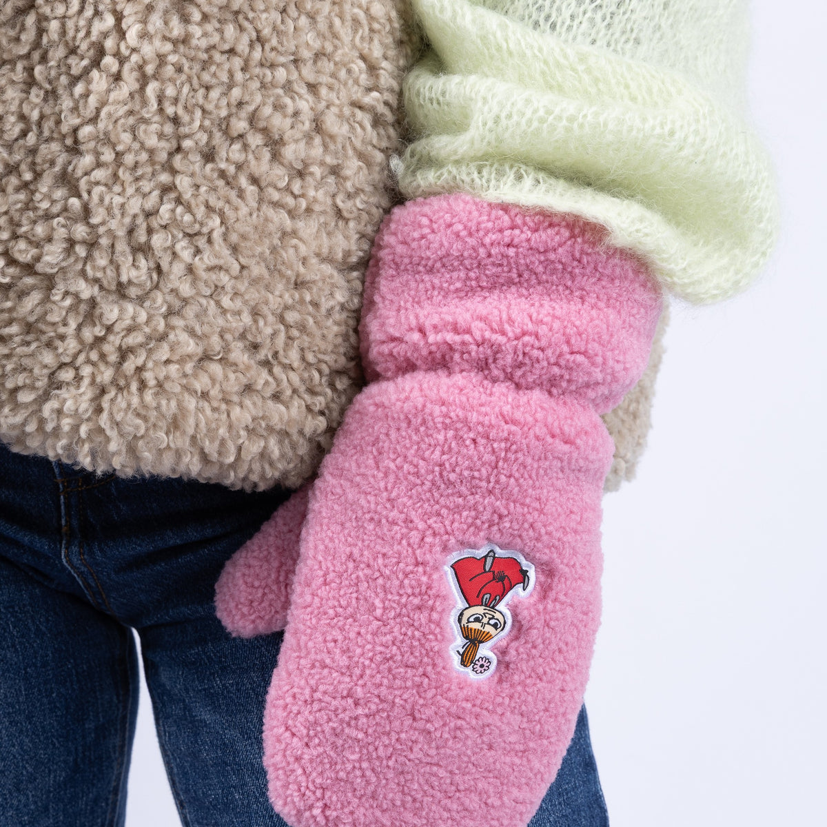 Nordicbuddies Mumins Fleece-Fäustlinge Kleine My rosa - Ansicht 4