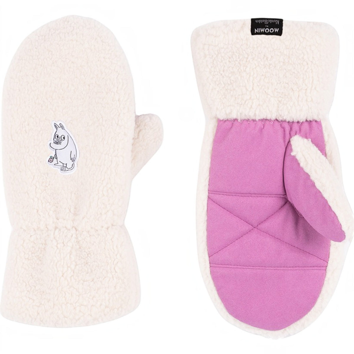 Nordicbuddies Mumins Fleece-Fäustlinge Mumin creme-violett - Ansicht 3