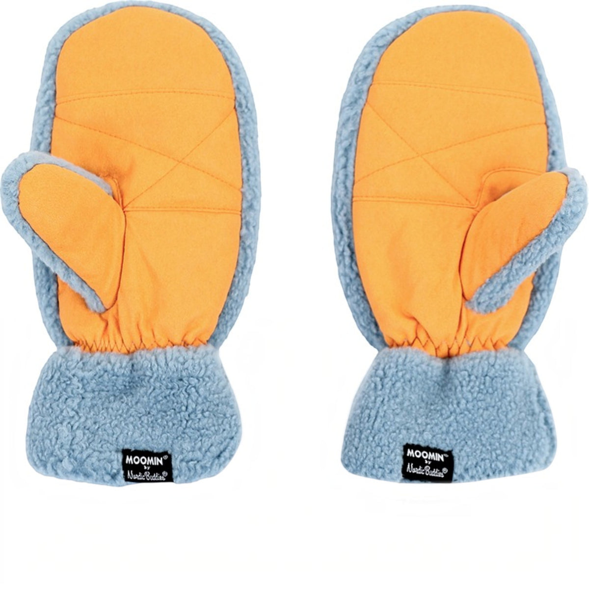 Nordicbuddies Mumins Fleece-Fäustlinge Mumin mit Rucksack graublau-orange - Ansicht 2