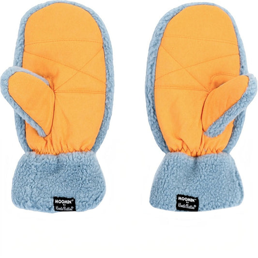 Nordicbuddies Mumins Fleece-Fäustlinge Mumin mit Rucksack graublau-orange - Ansicht 2