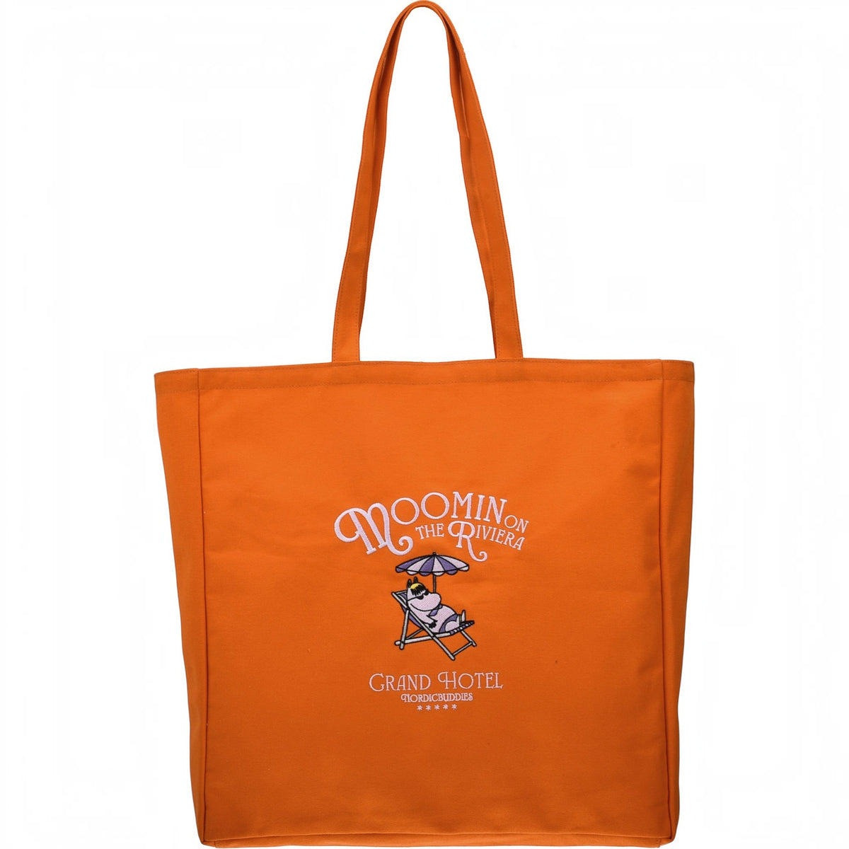 Nordicbuddies Mumins Mumin an der Riviera Stofftasche 44 x 42 x 10 cm orange