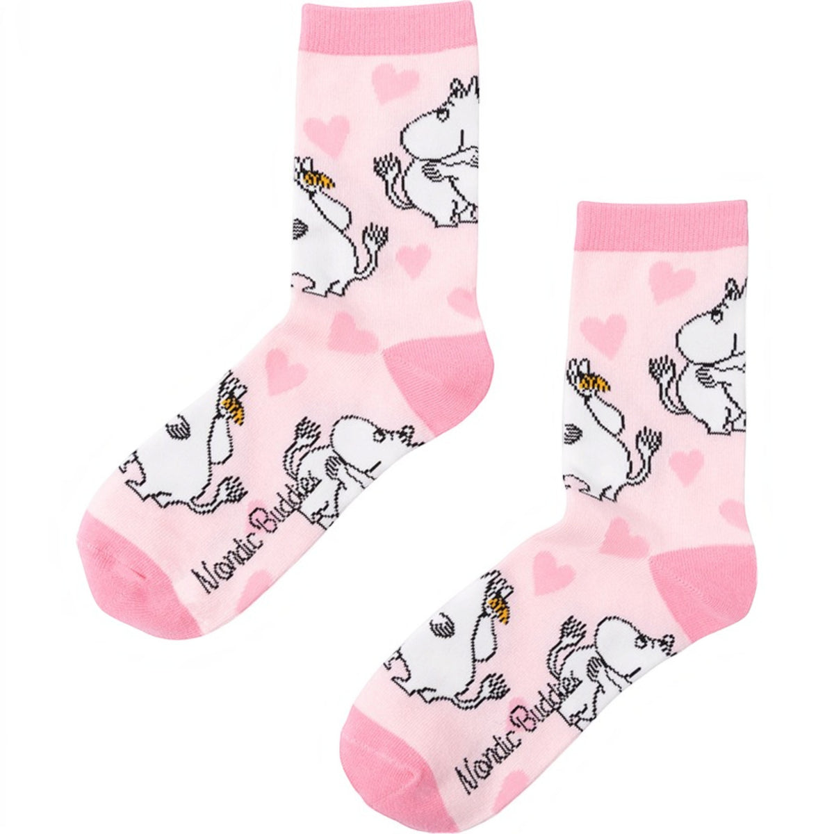 Nordicbuddies Mumins Socken-Geschenkbox Herz Love 2 Paar Gr. 36-42 rosa-flieder - Ansicht 4
