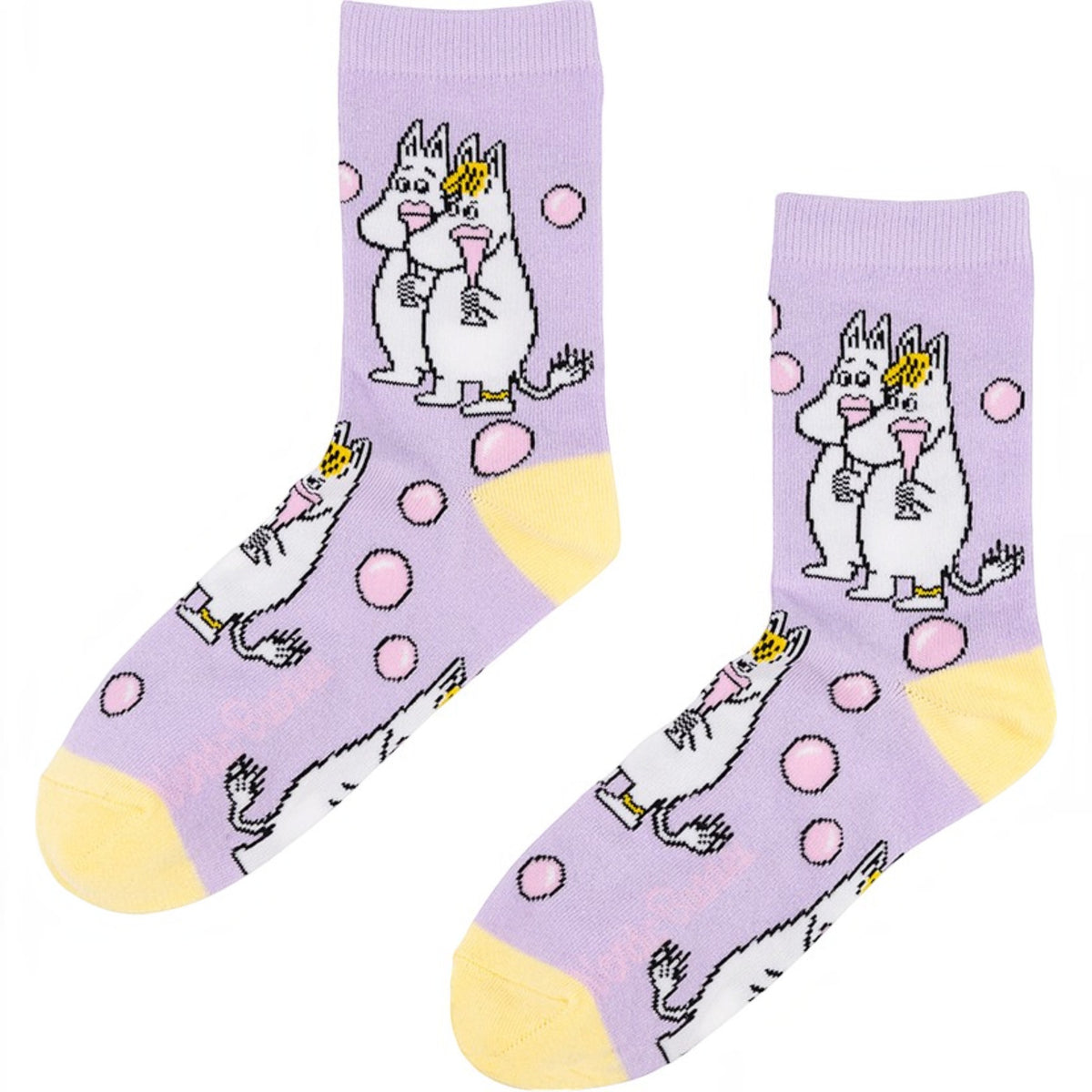 Nordicbuddies Mumins Socken-Geschenkbox Moomin Party 3 Paar Gr. 36-42 rosa-schwarz-flieder - Ansicht 5