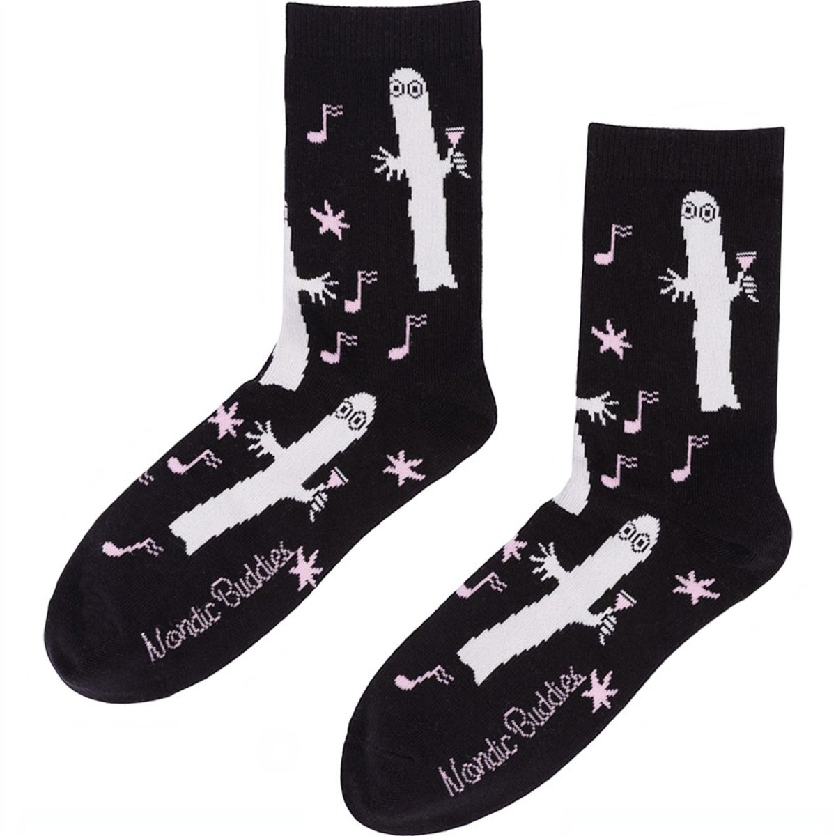 Nordicbuddies Mumins Socken-Geschenkbox Moomin Party 3 Paar Gr. 36-42 rosa-schwarz-flieder - Ansicht 6