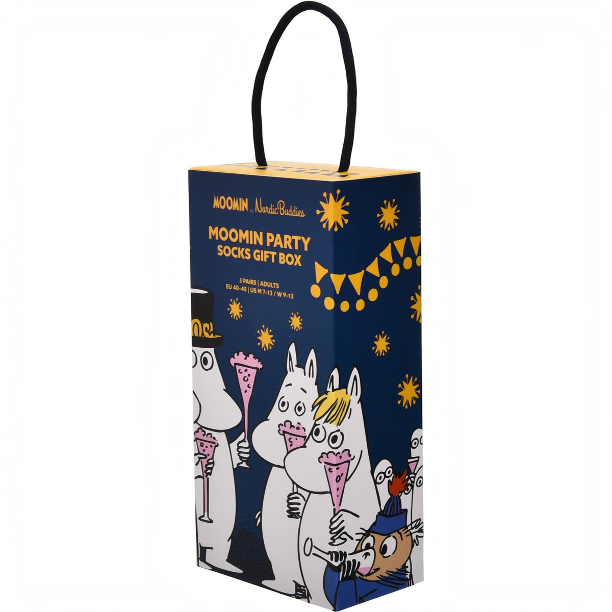 Nordicbuddies Mumins Socken-Geschenkbox Moomin Party 3 Paar Gr. 40-45 schwarz-blau - Ansicht 7