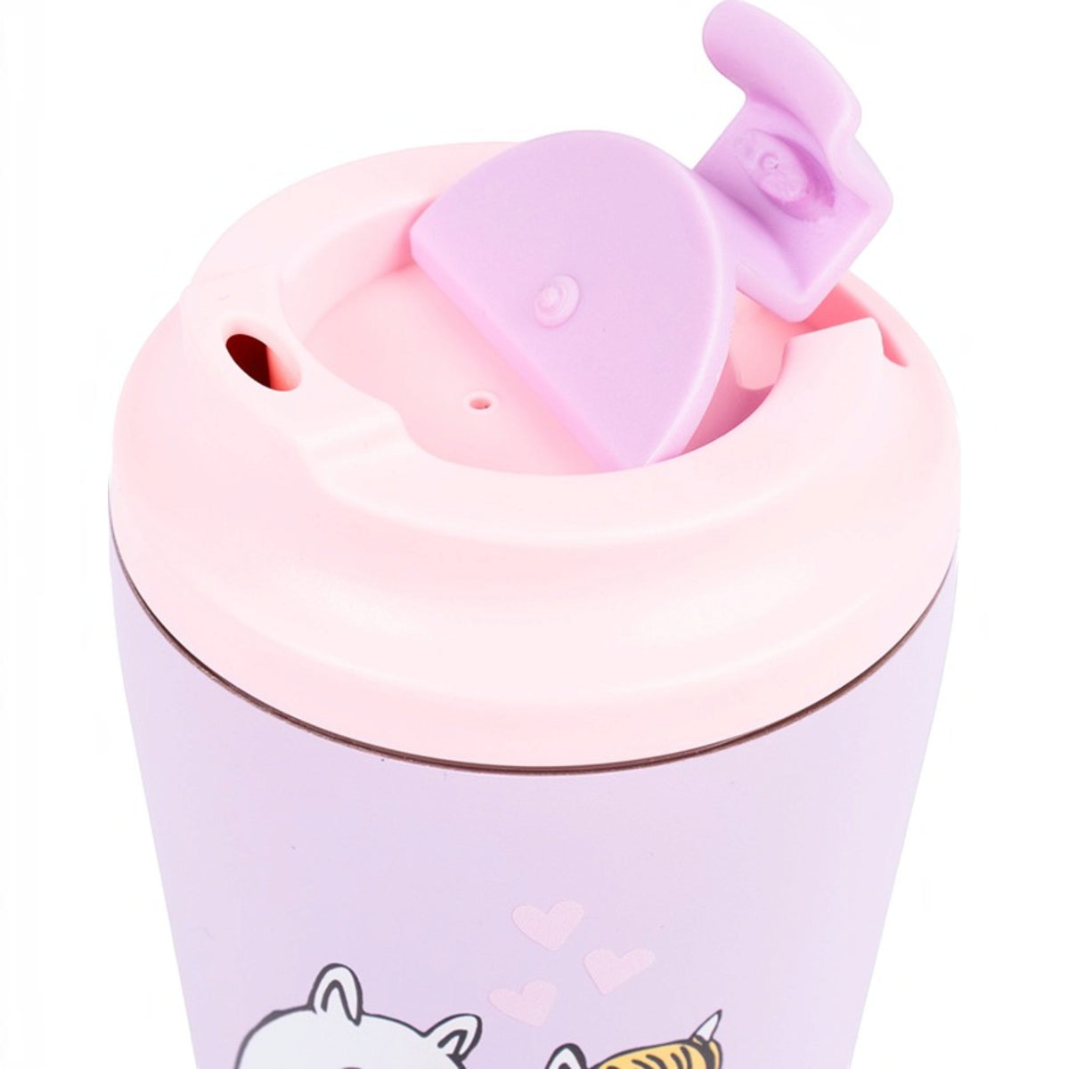 Nordicbuddies Mumins Thermobecher Mumin & Snorkfräulein verliebt Edelstahl 450 ml flieder - Ansicht 4