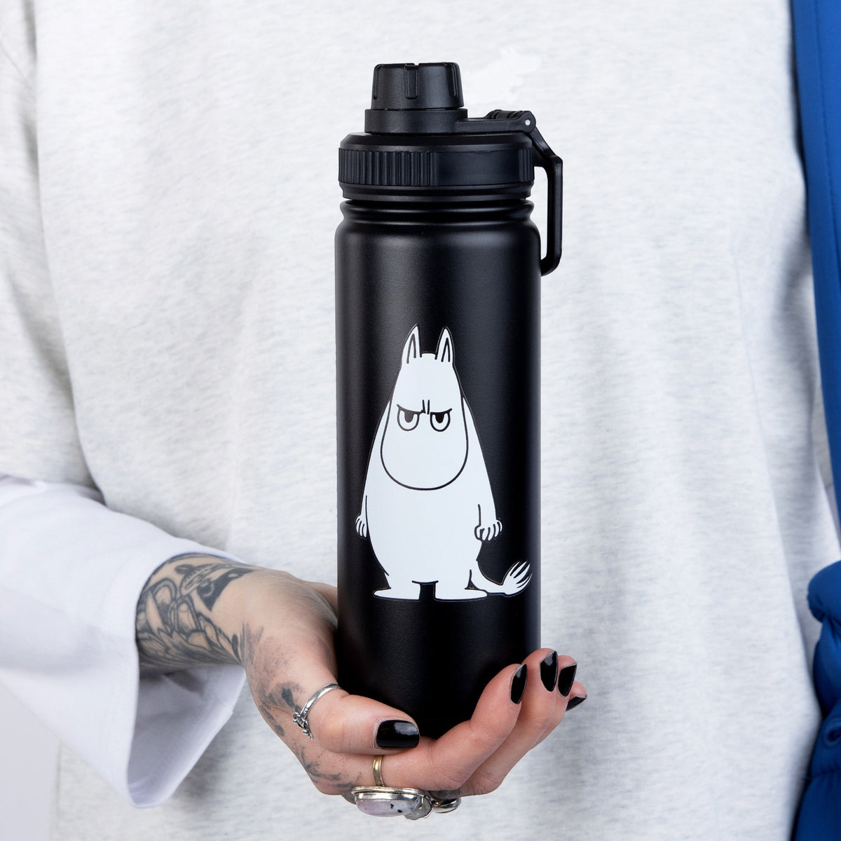 Nordicbuddies Mumins Thermoflasche Mumin Edelstahl 550 ml schwarz - Ansicht 6