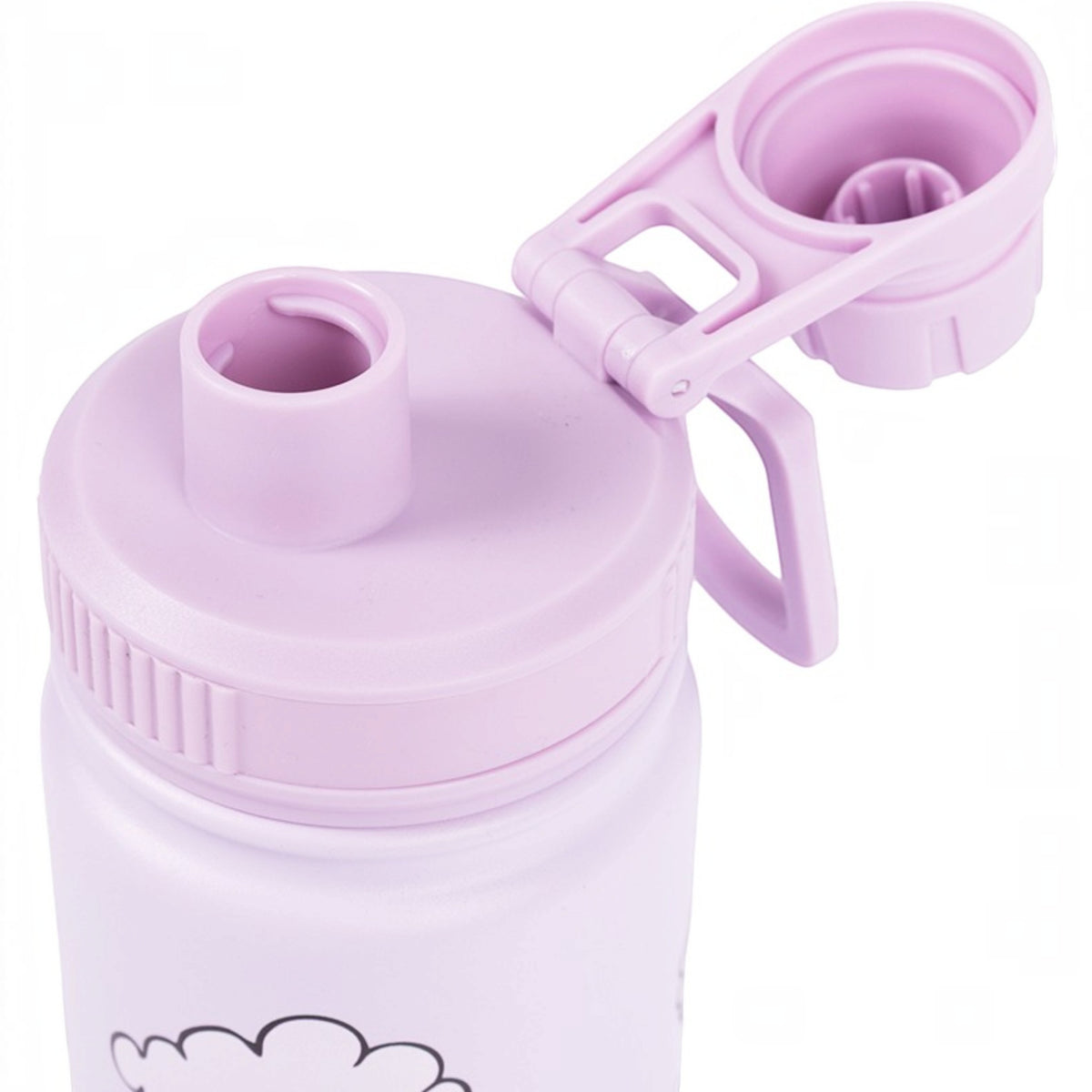 Nordicbuddies Mumins Thermoflasche Mumin & Snorkfräulein in den Wolken Edelstahl 550 ml flieder - Ansicht 7