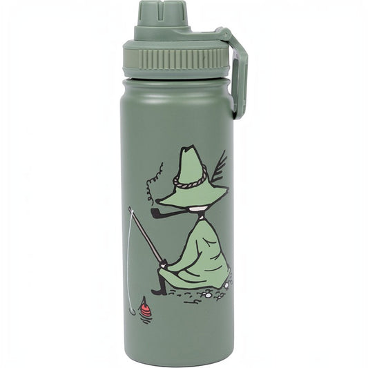Nordicbuddies Mumins Thermoflasche Schnupferich beim Angeln Edelstahl 550 ml salbeigrün - Ansicht 2