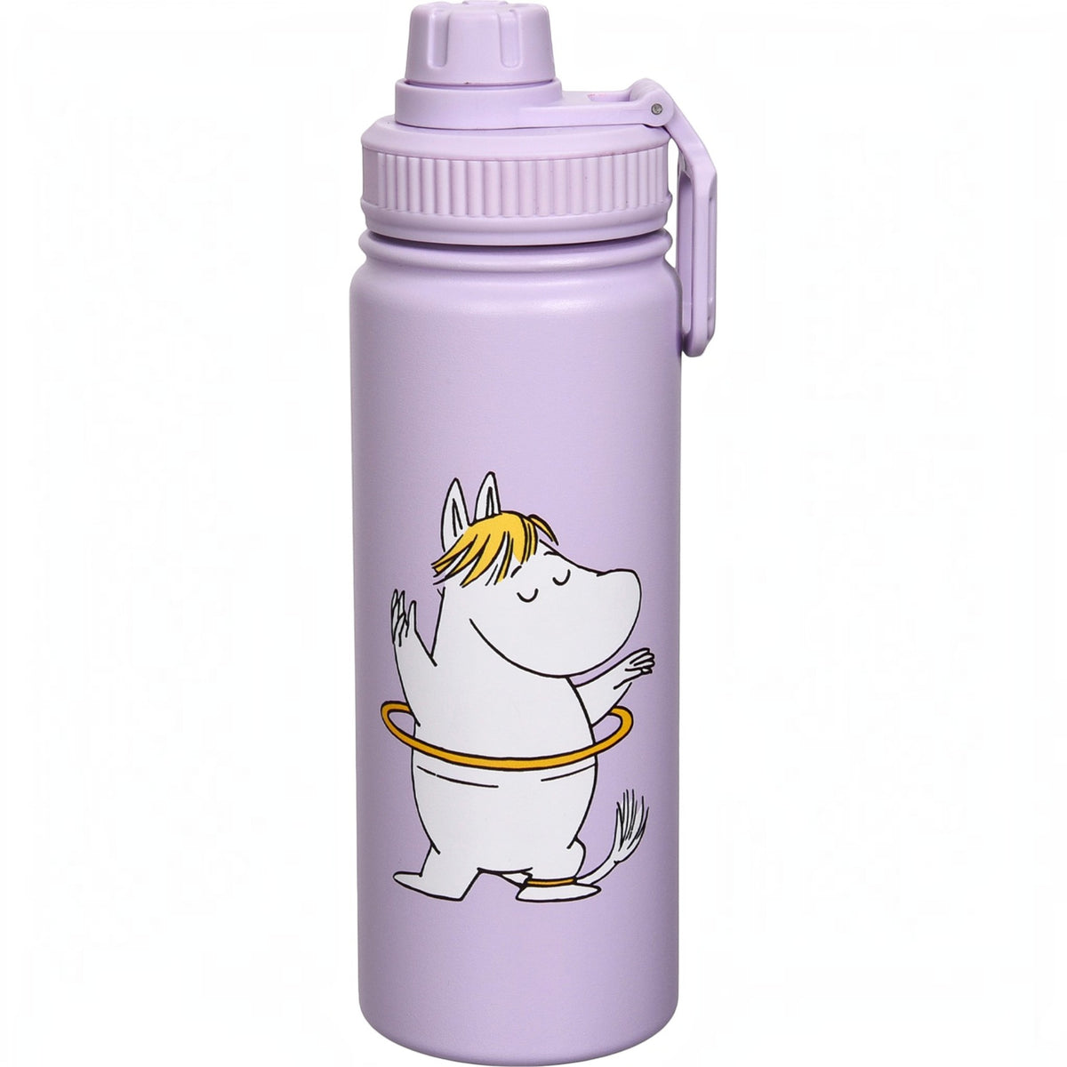 Nordicbuddies Mumins Thermoflasche Snorkfräulein mit Hula-Hoop-Reifen Edelstahl 550 ml flieder