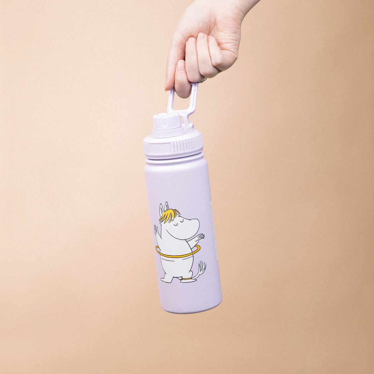 Nordicbuddies Mumins Thermoflasche Snorkfräulein mit Hula-Hoop-Reifen Edelstahl 550 ml flieder - Ansicht 7