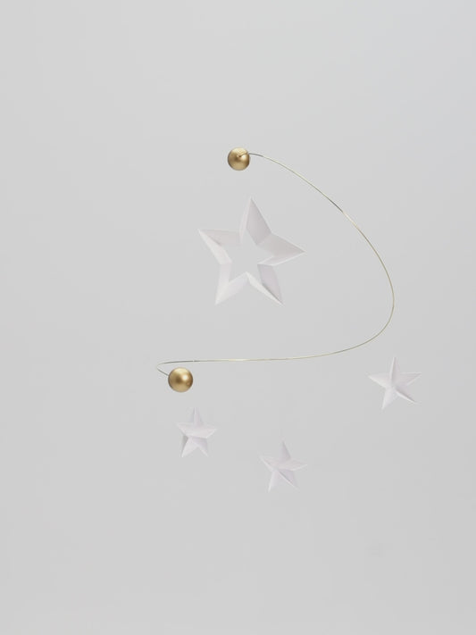 Flensted Mobiles Sternennacht 4 Holz & Folie 25x25 cm weiß gold