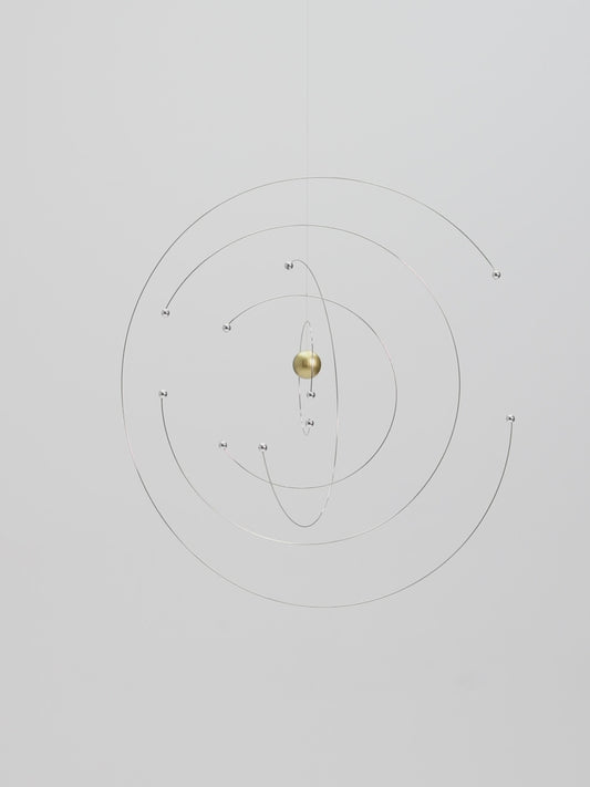 Flensted Mobiles Niels Bohr Atom Model Edelstahl Ø 27 cm silber, gold