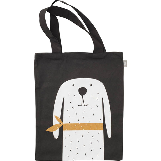Spira of Sweden Kompiskasse Hund Bosse Tasche 37x47 cm - bunte Einkaufstasche aus Stoff