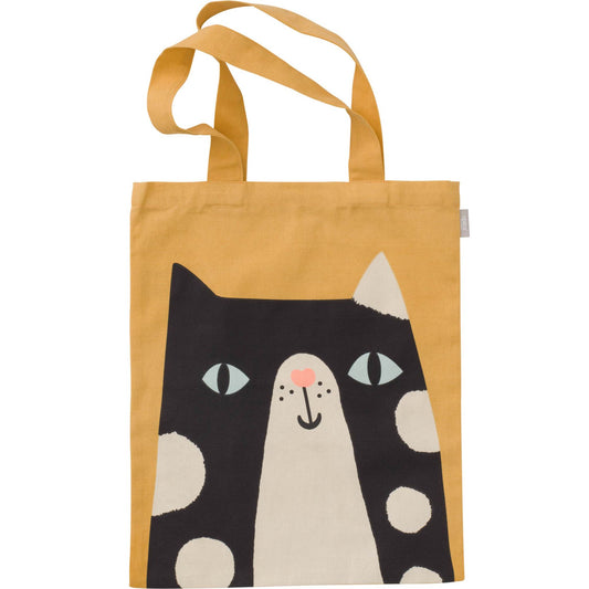 Spira of Sweden Kompiskasse Katze Doris Tasche 37x47 cm - bunte Einkaufstasche aus Stoff