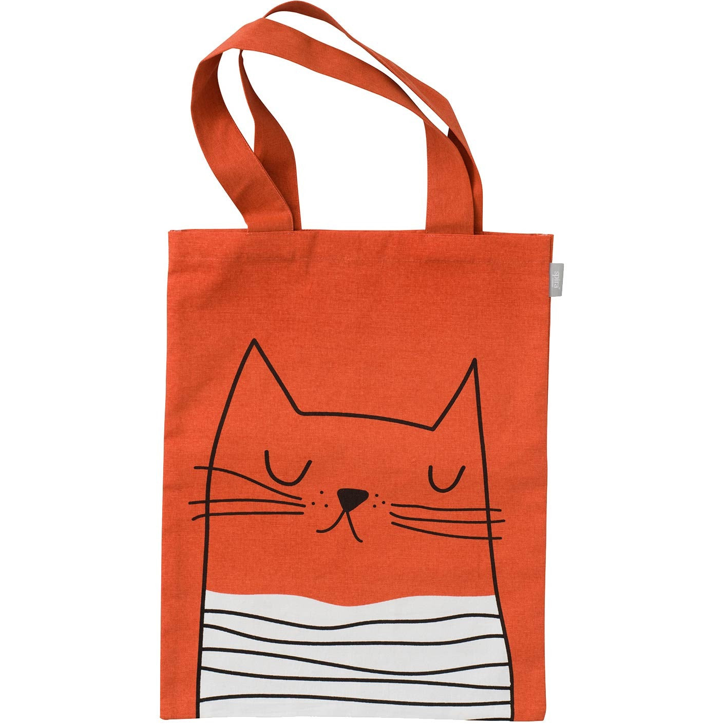 Spira of Sweden Kompiskasse Katze Gustav Tasche 37x47 cm - bunte Einkaufstasche aus Stoff