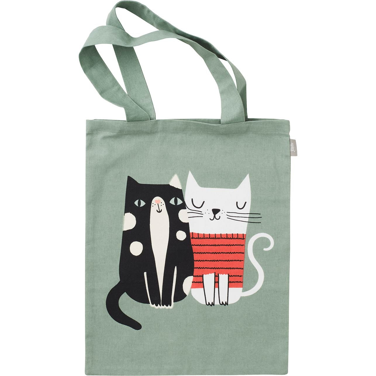 Spira of Sweden Kompiskasse Katzen Kattkärlek Tasche 37x47 cm - bunte Einkaufstasche aus Stoff