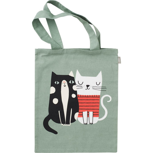 Spira of Sweden Kompiskasse Katzen Kattkärlek Tasche 37x47 cm - bunte Einkaufstasche aus Stoff