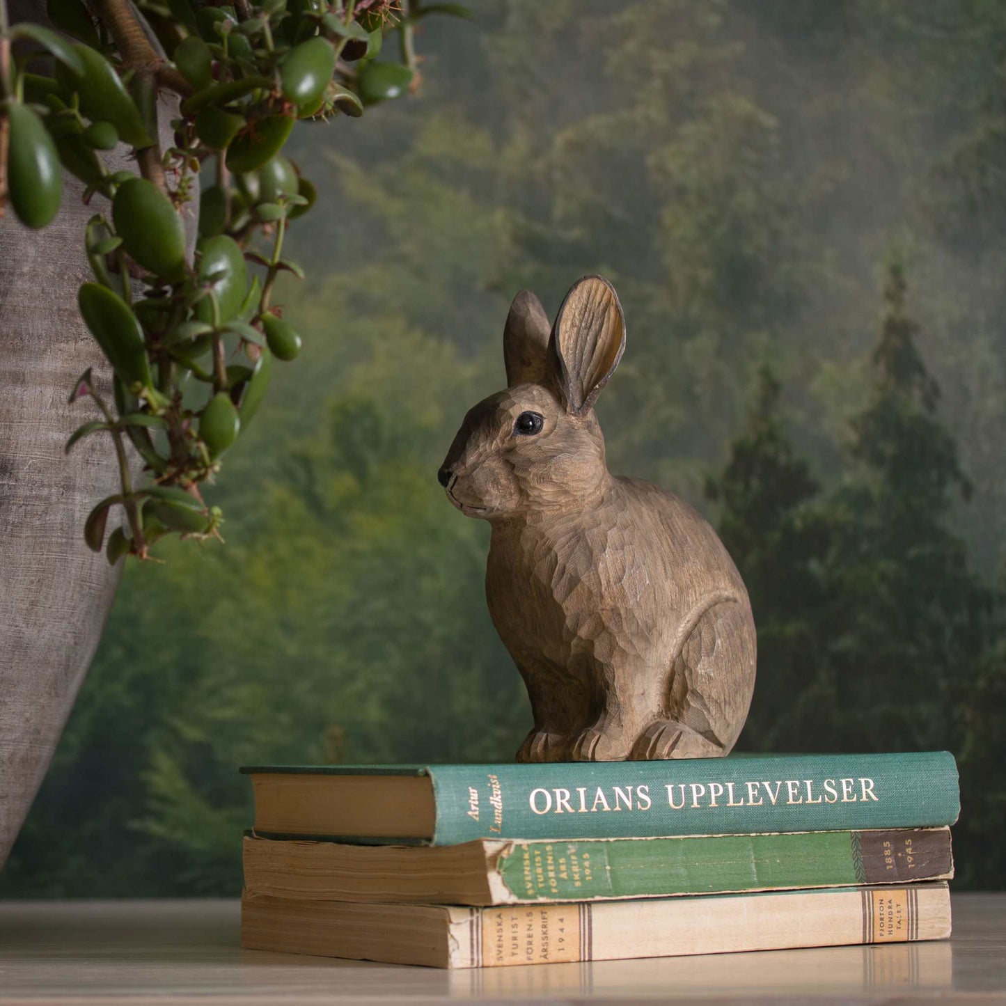 Wildlife Garden DecoAnimal Europäisches Kaninchen handgeschnitzt