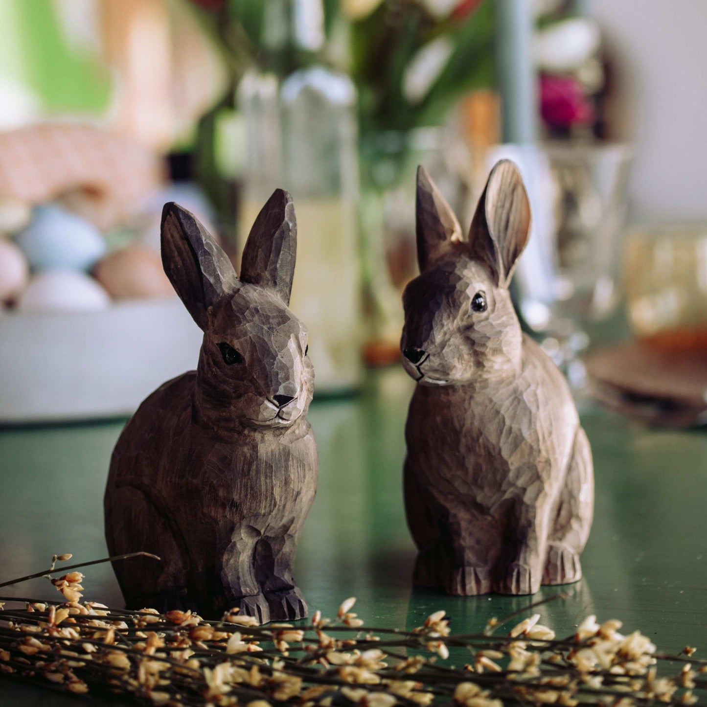 Wildlife Garden DecoAnimal Europäisches Kaninchen handgeschnitzt