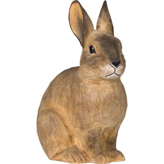 Wildlife Garden DecoAnimal Europäisches Kaninchen handgeschnitzt