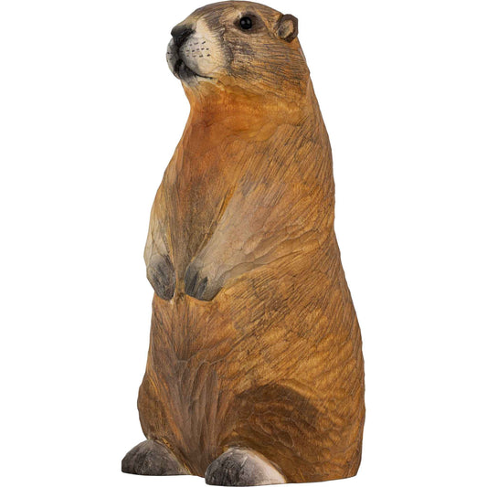 Wildlife Garden DecoAnimal Rotes Murmeltier handgeschnitzt