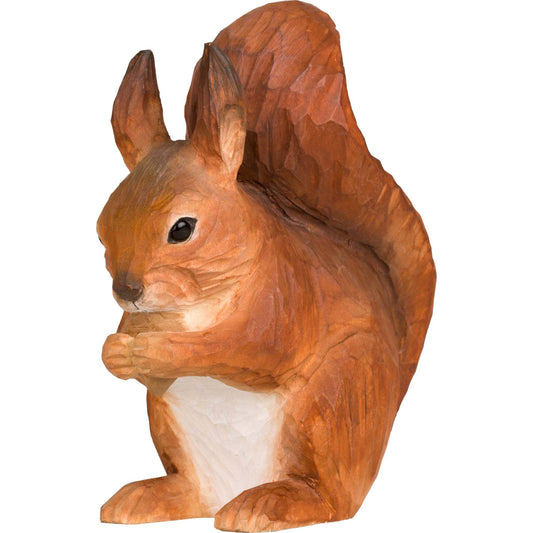 Wildlife Garden DecoAnimal Rotes Eichhörnchen handgeschnitzt