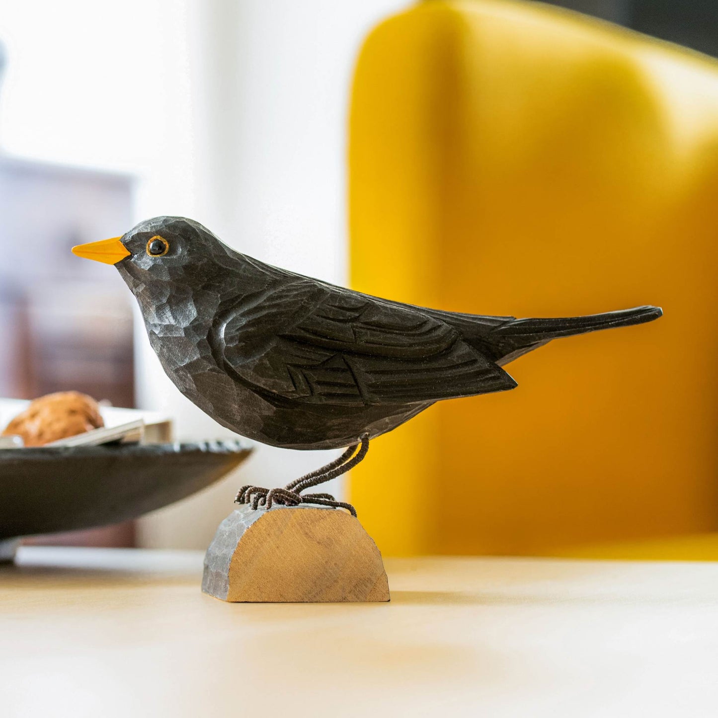 Wildlife Garden DecoBird Amsel handgeschnitzt