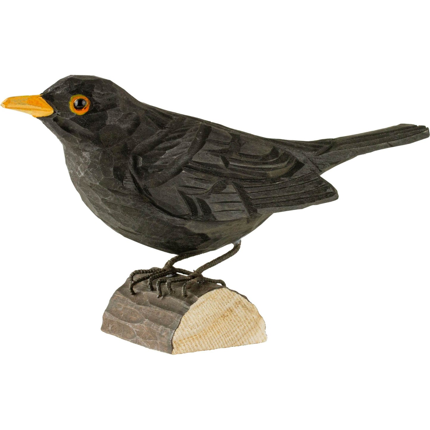 Wildlife Garden DecoBird Amsel handgeschnitzt