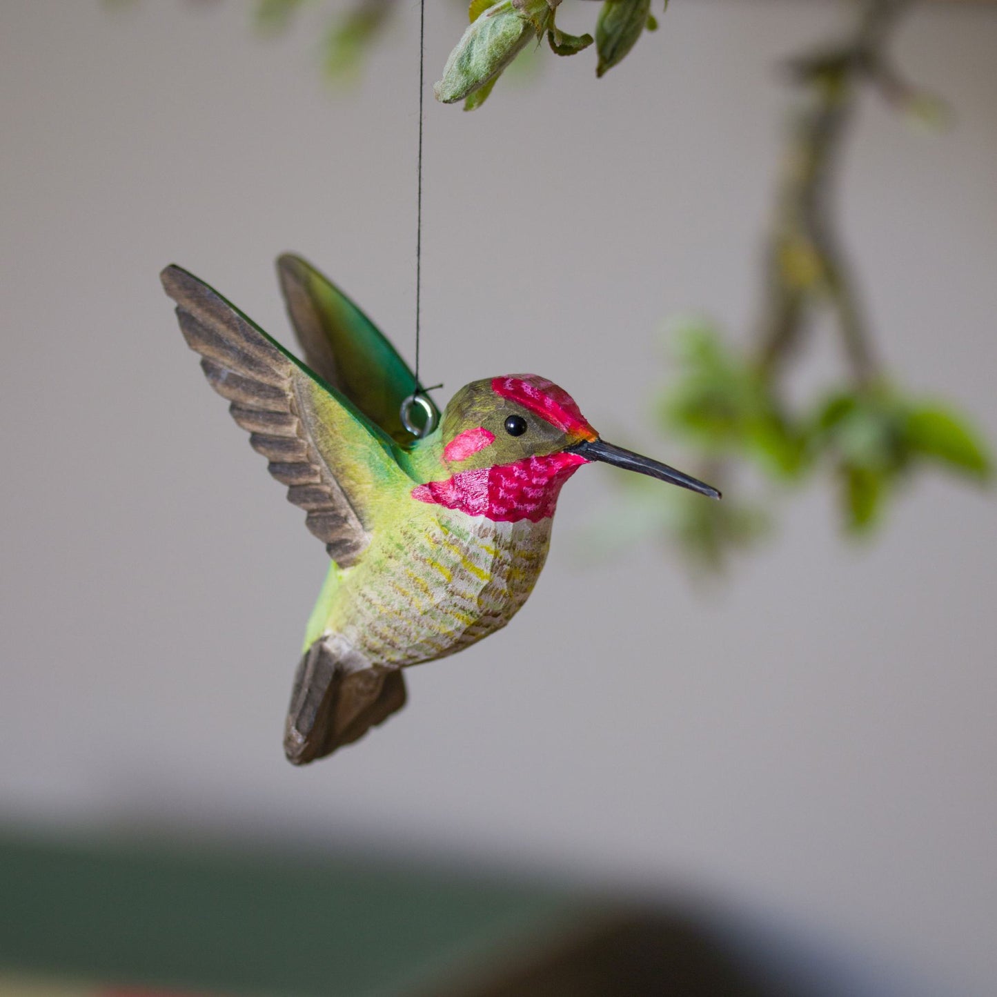 Wildlife Garden Decobird Annakolibri handgeschnitzt 2er Set