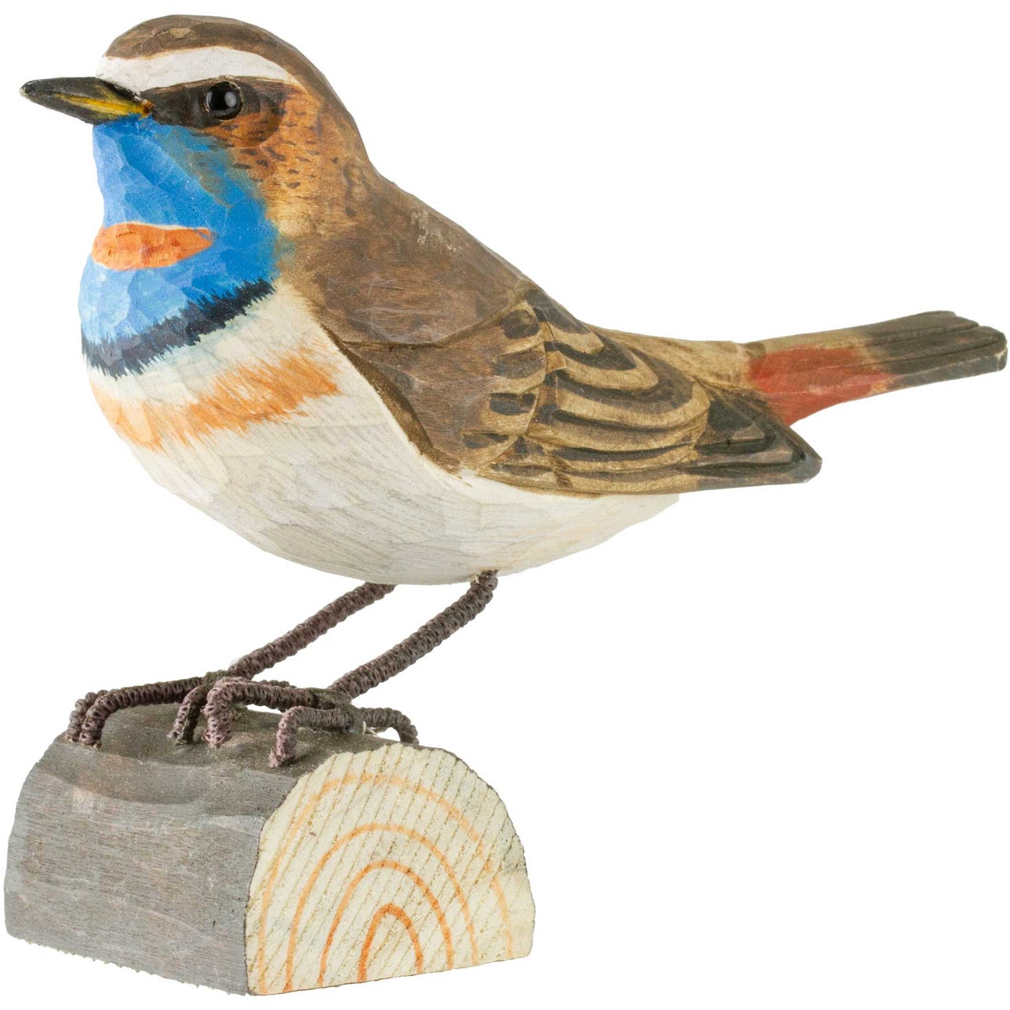 Wildlife Garden Decobird Blaukehlchen handgeschnitzt