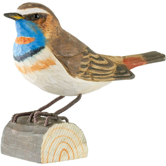 Wildlife Garden Decobird Blaukehlchen handgeschnitzt